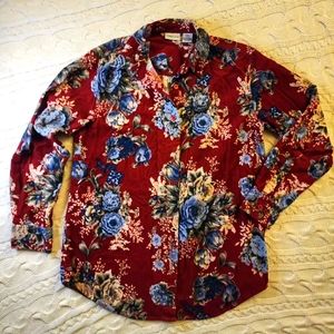 Vintage Corduroy Floral Shirt
